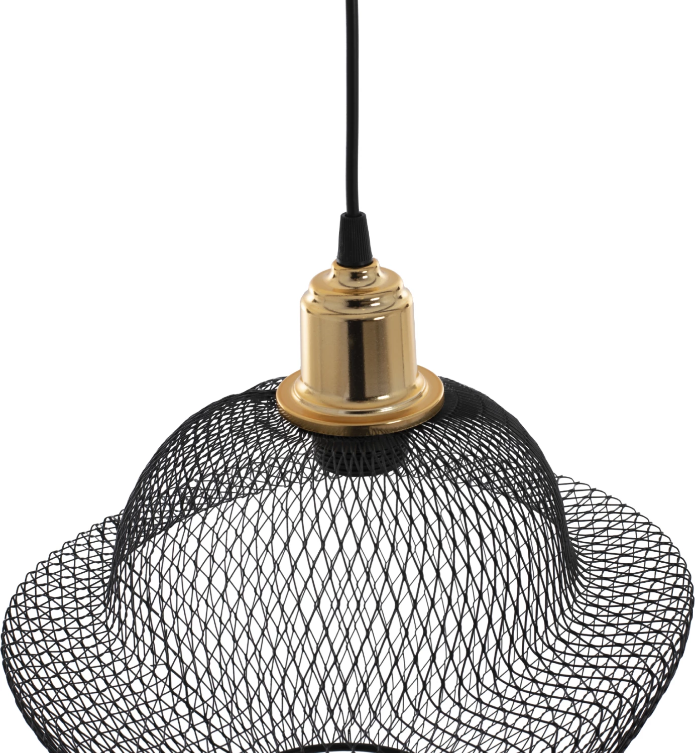 Llambë varëse tavani, rrjetë metali e zezë, stil modern, Φ30x65H cm, FH7690.01