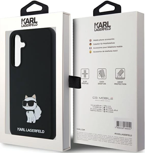 Mbështjellës Karl Lagerfeld Silicone Choupette për Samsung Galaxy A35, i zi