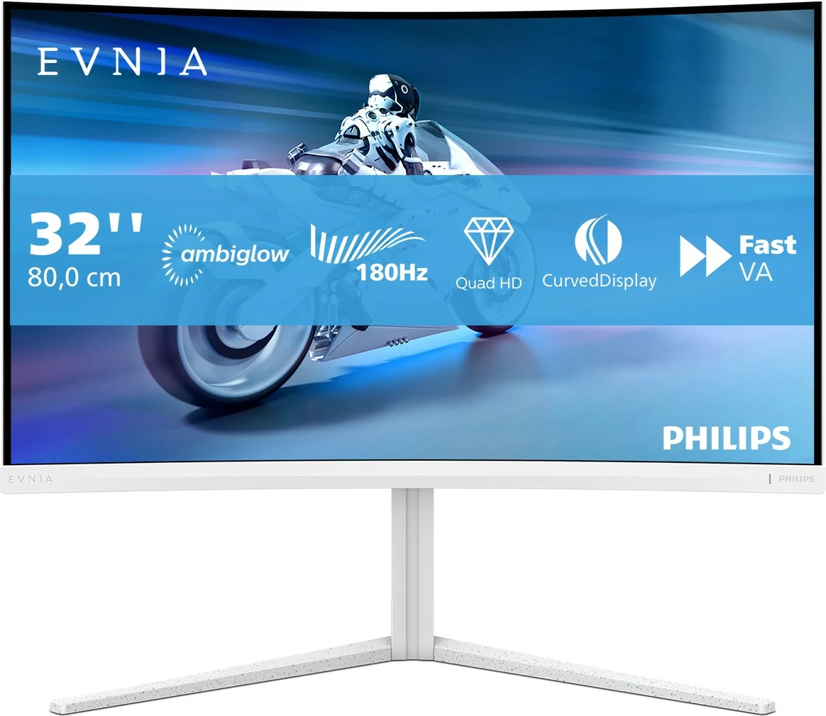 Monitor Philips Evnia 5000 32M2C5501/00, 32 inç, Full HD, 1ms, 180Hz, i bardhë
