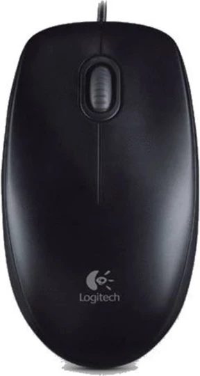 Maus Logitech B100 800 dpi USB me kabllo, e zezë