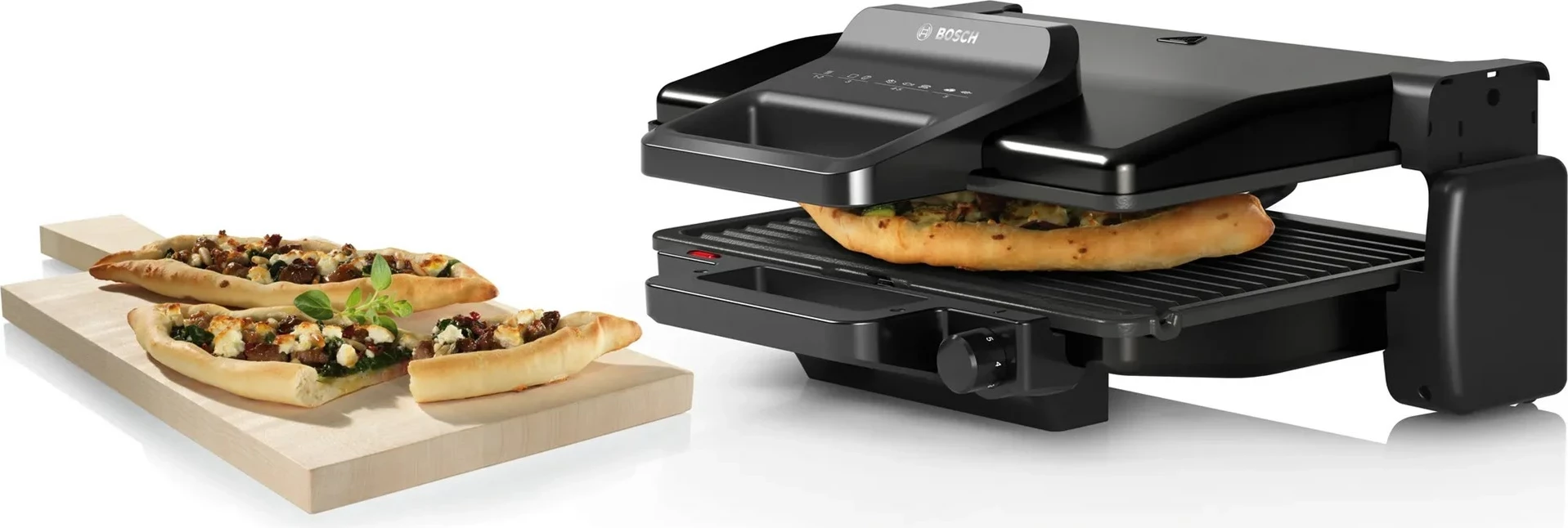 Grill kontakti Bosch TCG3323, 2000 W, Alumini