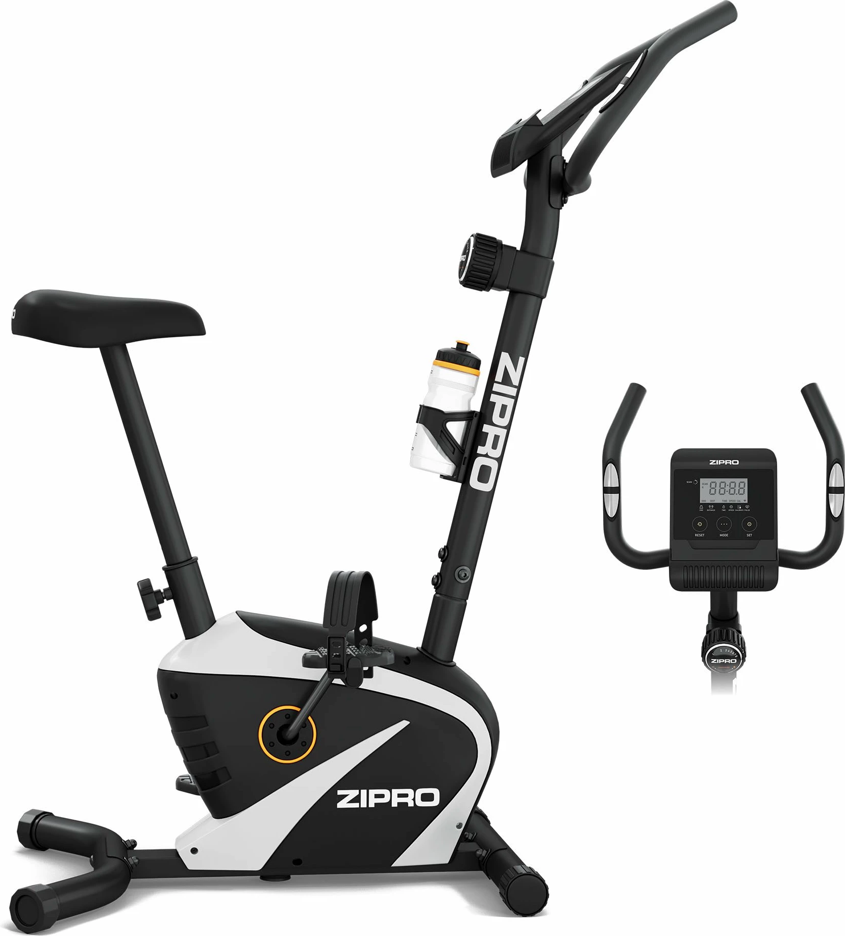 Biçikletë stacionare Zipro Beat RS, rezistencë magnetike, vertikale, 8 nivele, max 120 kg, e zezë