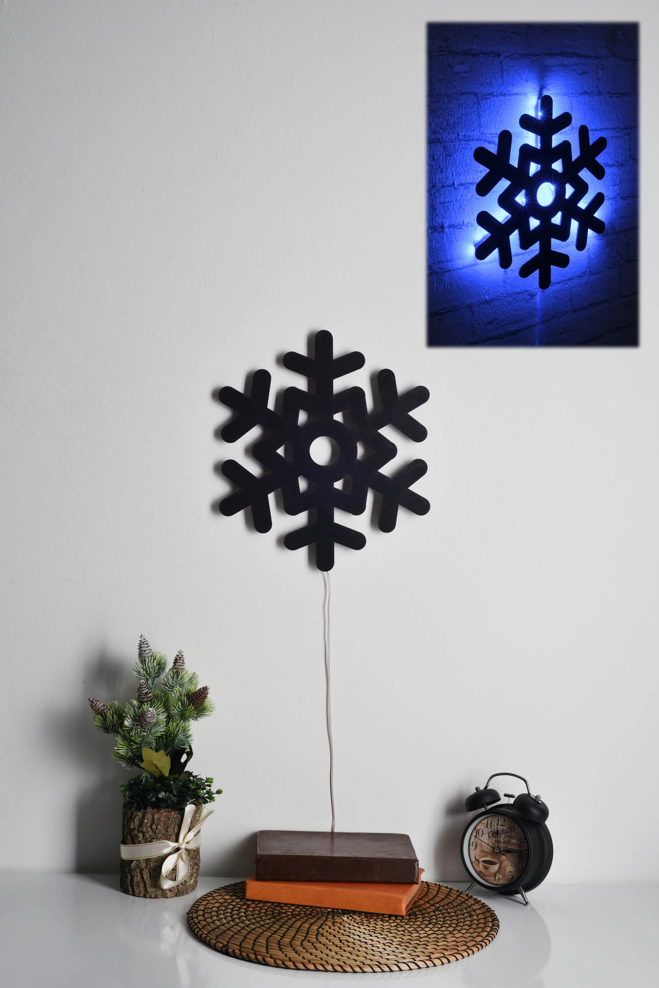 Dritë dekorative LED, formë bore, ngjyrë kaltër, Wallity Snowflake 2
