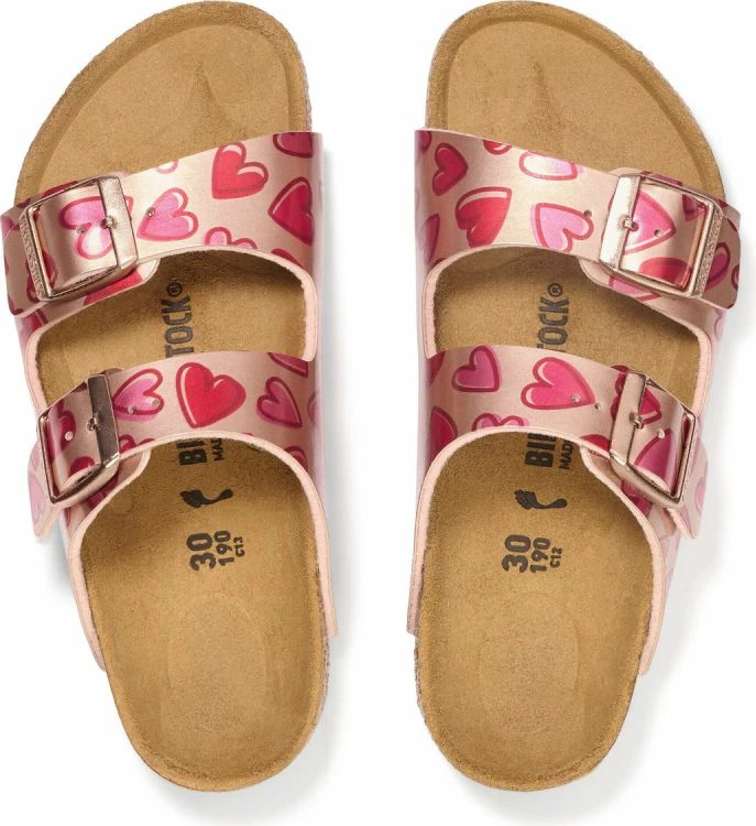 Sandale për fëmijë Birkenstock Arizona Kids 1030434, electric metallic copper hearts