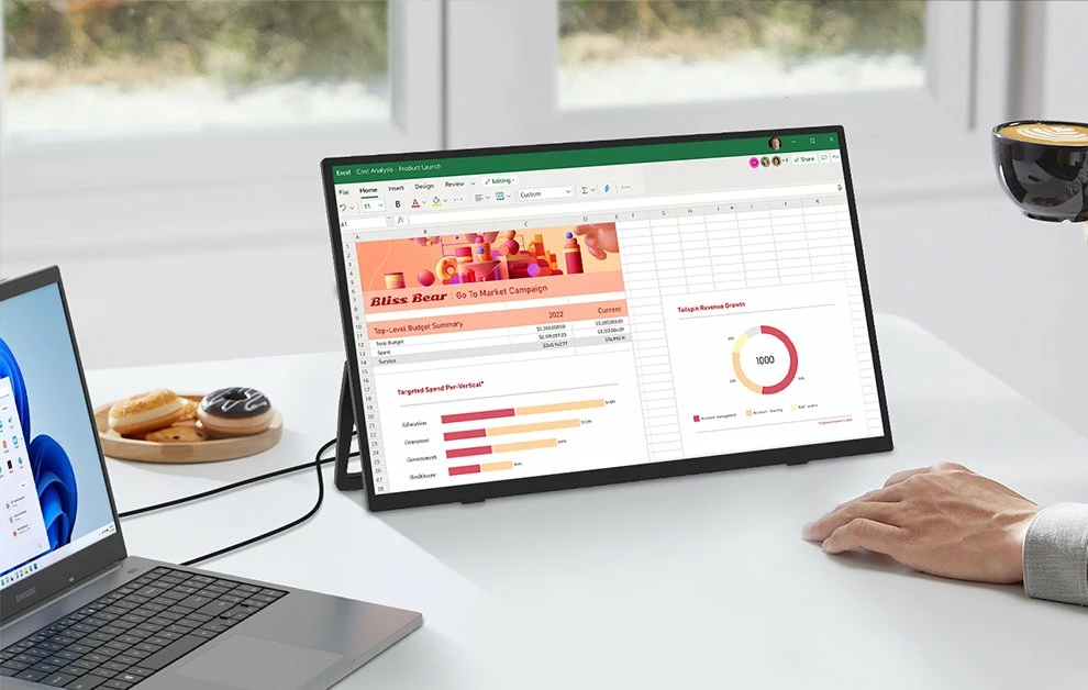 Monitor portativ Zeuslap ZP156 15.6\" Full HD IPS 60Hz HDR10, mini HDMI/USB-C, i zi