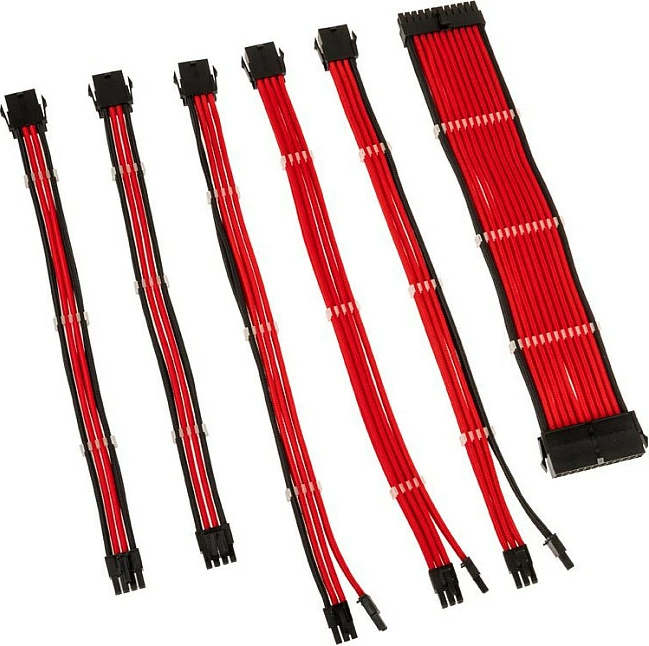 Kit zgjatues kabllosh Kolink Core Adept, braided/sleeved, i kuq