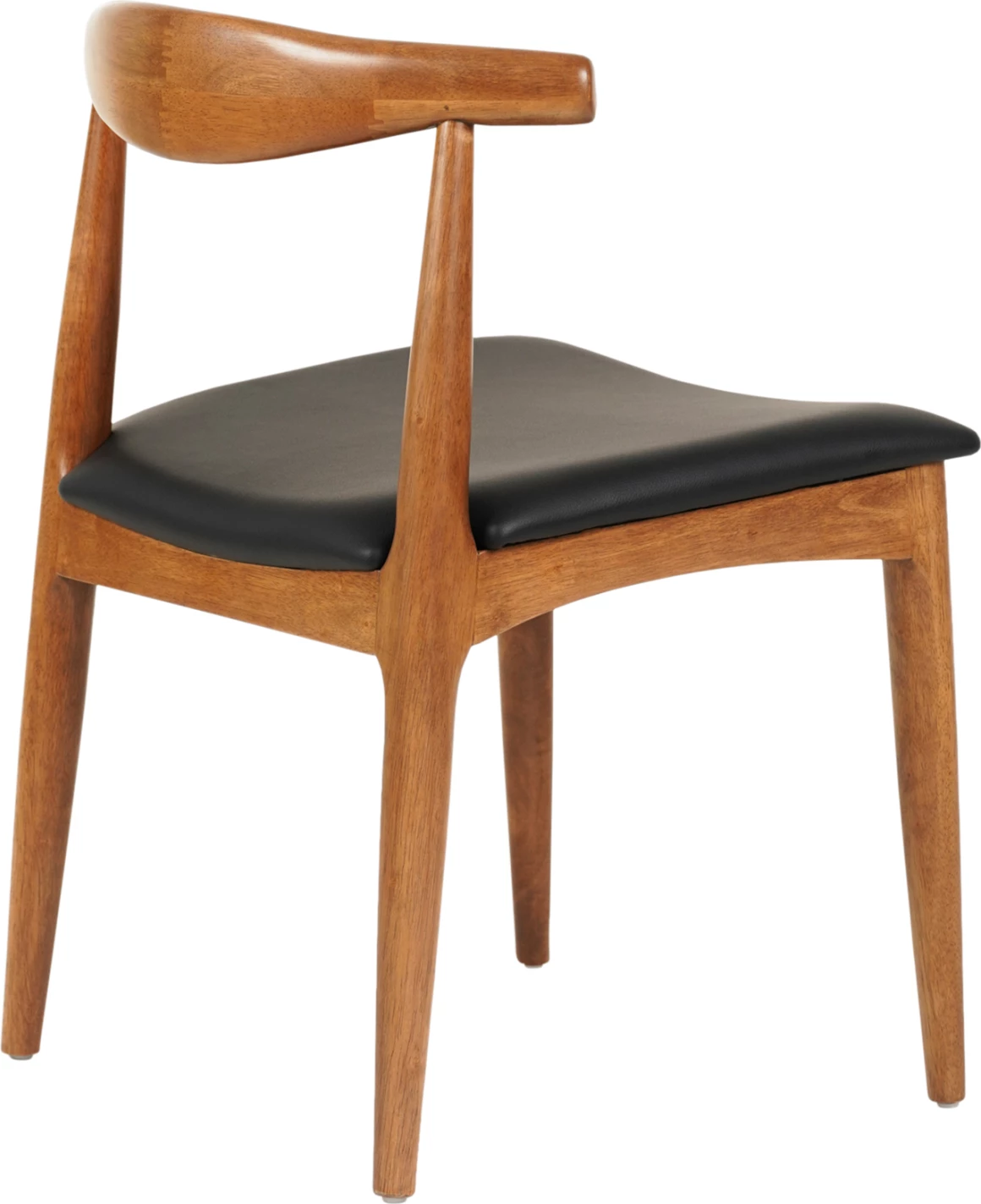 Karrige për ngrënie ALOR FH9947.03 dru gome ngjyrë arre e lehtë, PU i zi, 55x51x75H cm