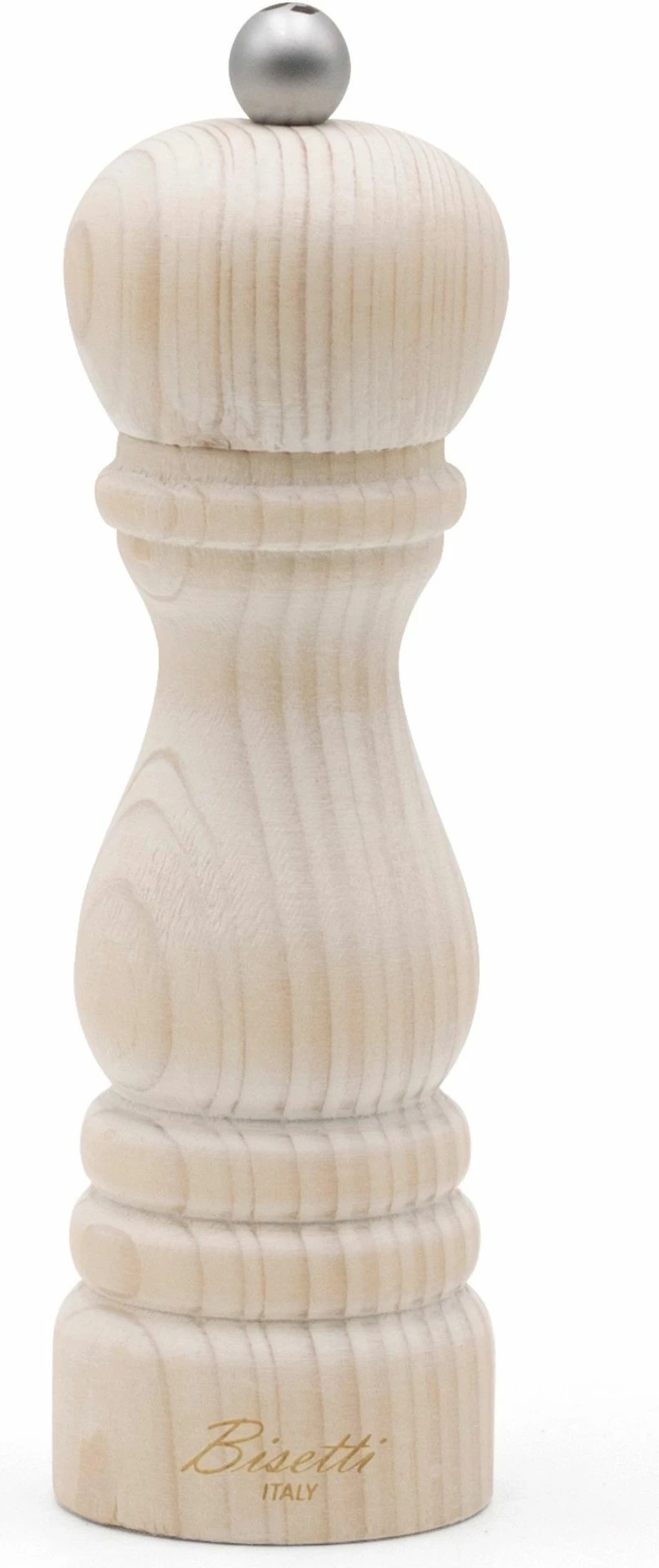 mulli për kripë Bisetti Vintage 190 mm, dru, e bardhë