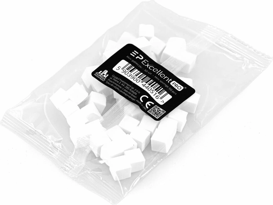 Sfungjerë të vegjël për zbukurim thonjsh Excellent PRO Mini Sponge për femra, 50 copë