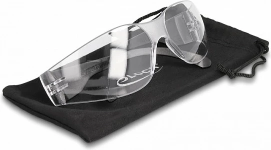 Syze mbrojtëse DeLOCK, DIN EN 166 F, 22 g, lente transparente, zezë/transparent