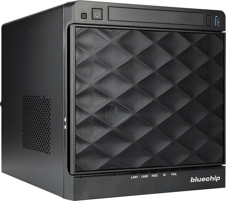 Server bluechip SERVERline T10302s Cube, Atom C3558, 16GB RAM, 960GB SSD, 4x Gigabit Ethernet, zi