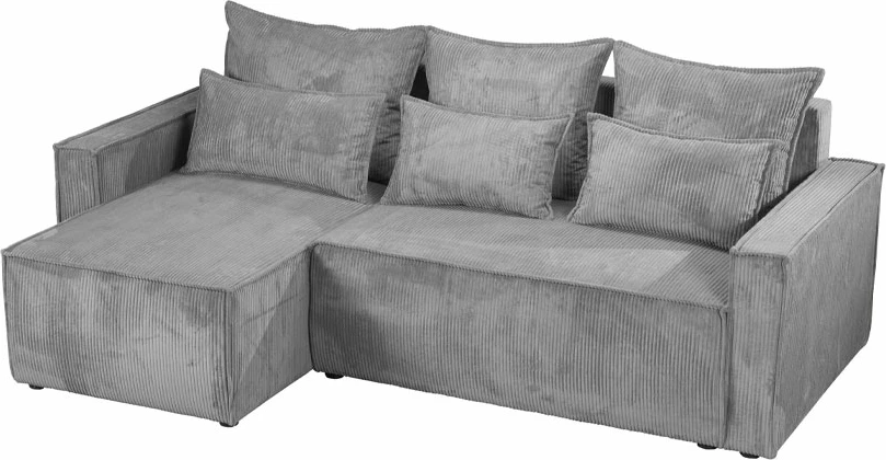 Kënd divan i kthyeshëm, hapësirë magazinimi, ngjyrë gri e çelët, Lincoln D 86, 238x148x92