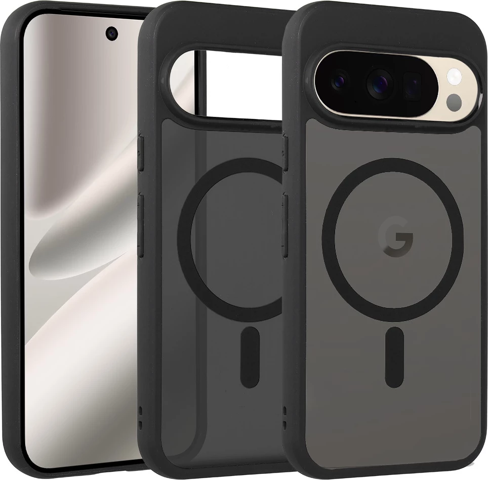 Mbështjellës ONASI MagSafe për Pixel 10 Pro XL, silikon, magnet 1900 Gs, Transparent Black