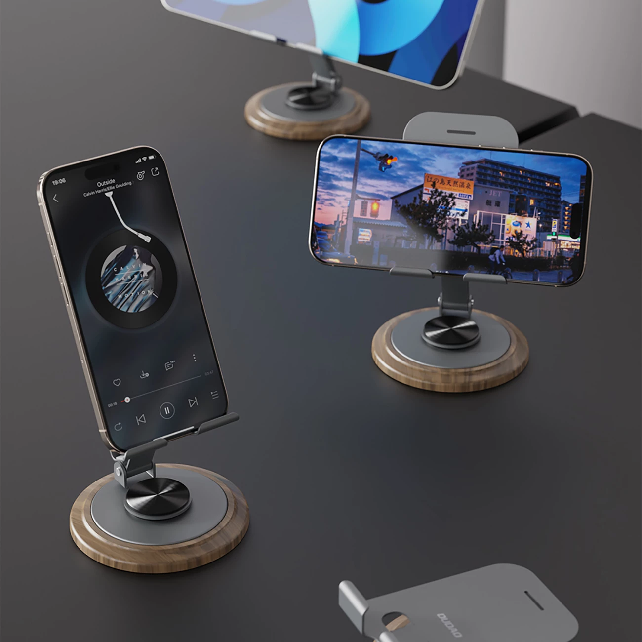 Mbajtës telefoni Dudao F17M, metal, 360°, Gri