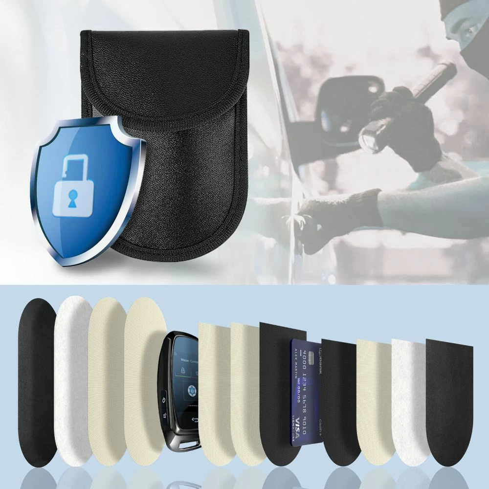 Mbështjellës çelësash Tech-Protect KLR100, bllokim RFID, i zi