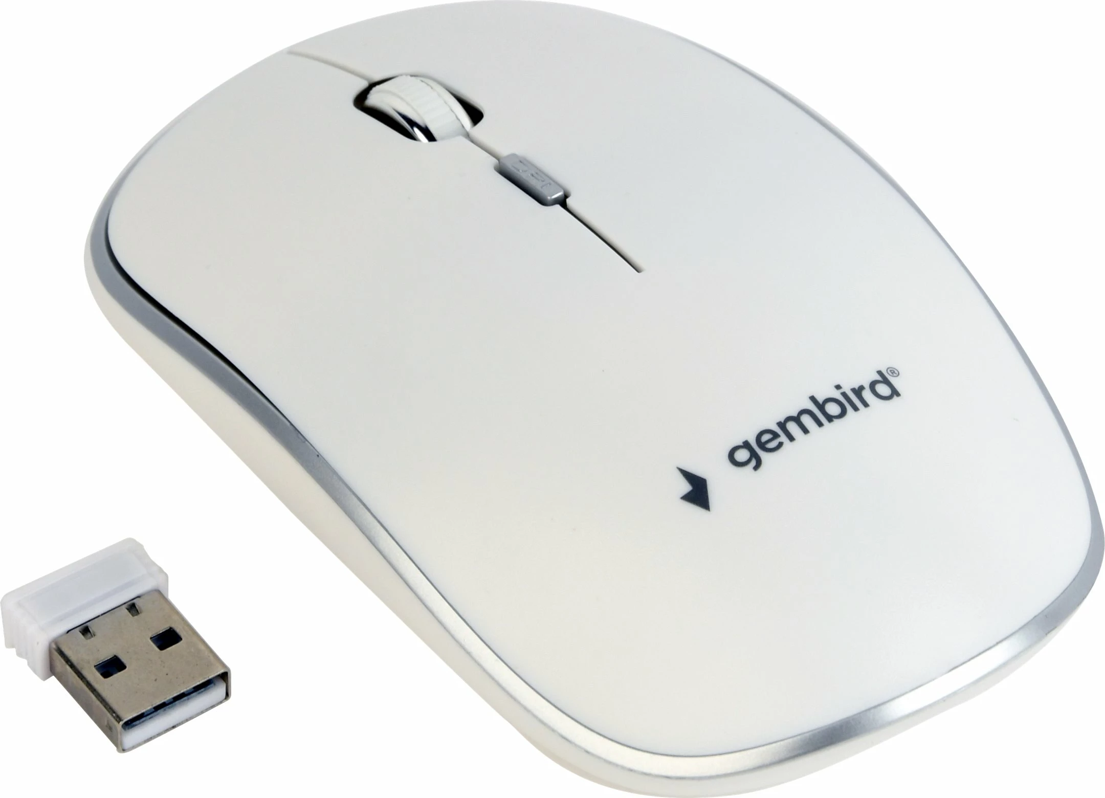 Maus wireless Gembird MUSW-4B-01-W, i bardhë