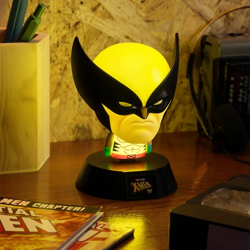 Lampë tavoline Paladone Marvel Wolverine Icon 11 cm, 2x AAA, e zezë/verdhë