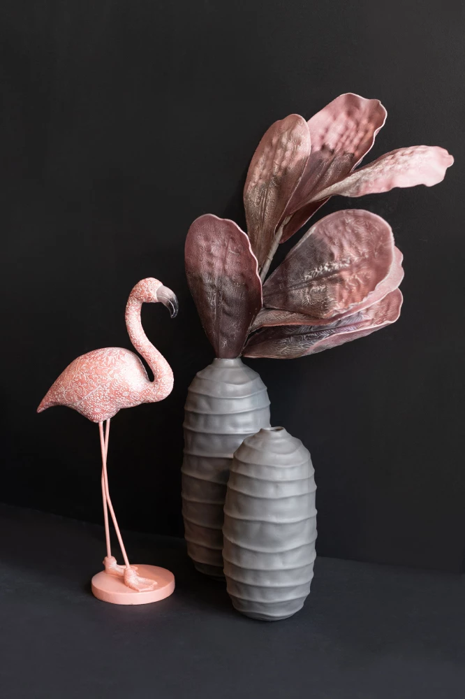 Dekor flamingo, ngjyrë rozë, polirezine, 24x12x46cm