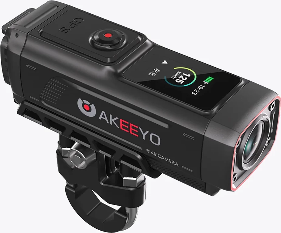 Kamerë sportive AKEEYO 730Pro 4K me montim në timon, GPS, EIS, Wi‑Fi, 3500 mAh, e zezë