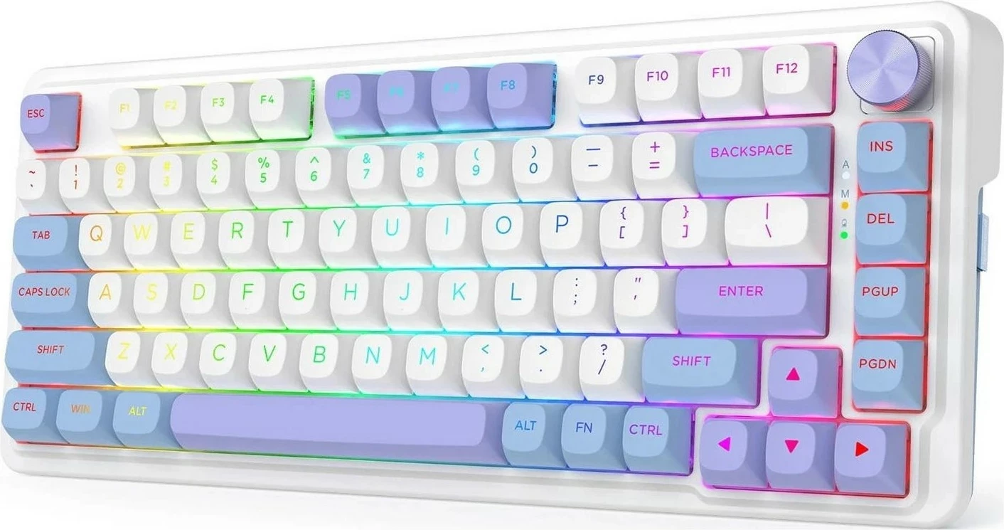 Tastierë mekanike Redragon Ucal Max K673WBP-RGB-MAX, 75%, RGB, wireless, e bardhë