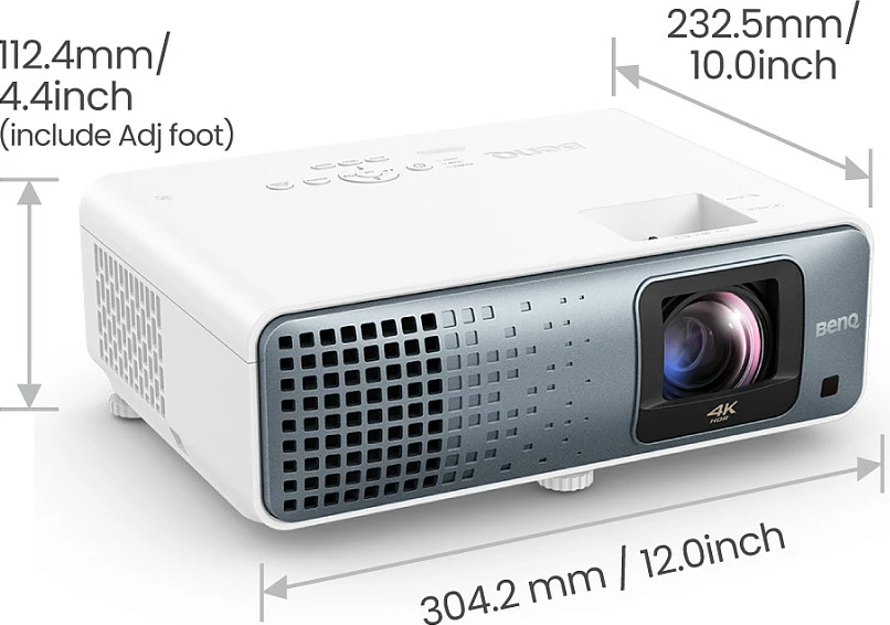Projektor BenQ TK710STi, 4K UHD, 3200 ANSI lumens, DLP, HDR, Android TV, gri