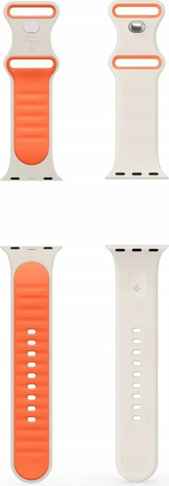 Rrip silikoni Spigen Nano Pop për Apple Watch 6/7/8/9/10/SE 40/41/42mm, bezhë/portokalli