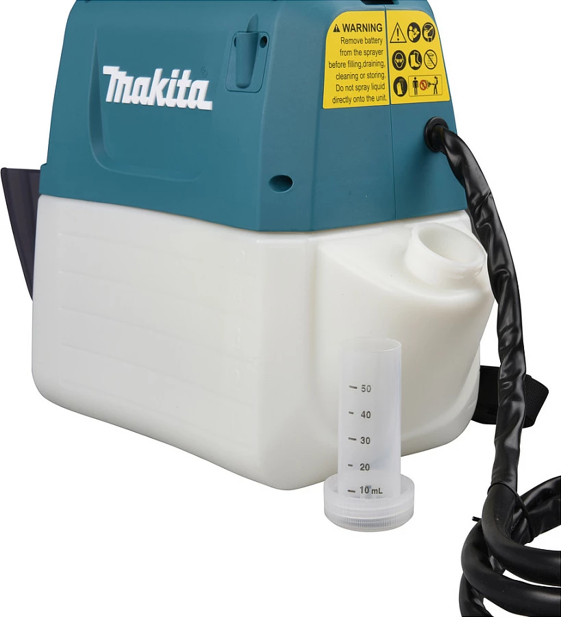 Spërkatës kopshti me bateri Makita US053DZ, 12 V, rezervuar 5 L, 3 bar, zi/tyrkeze