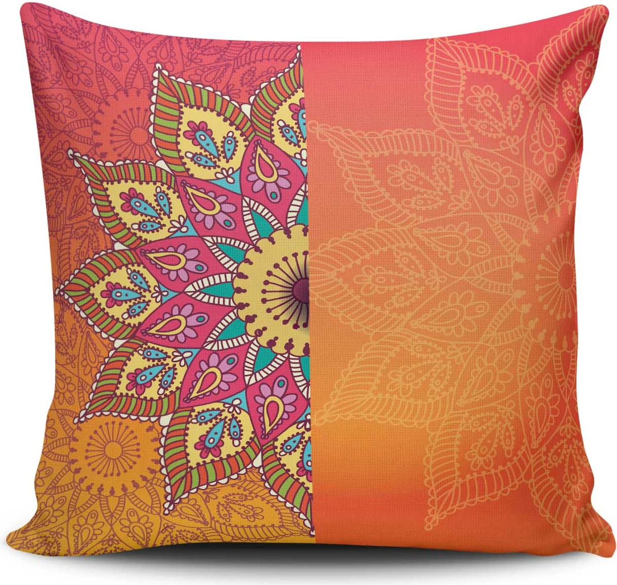 Jastëk dekorativ Aberto Design, MANDALA-03, shumëngjyrësh, 43x43cm