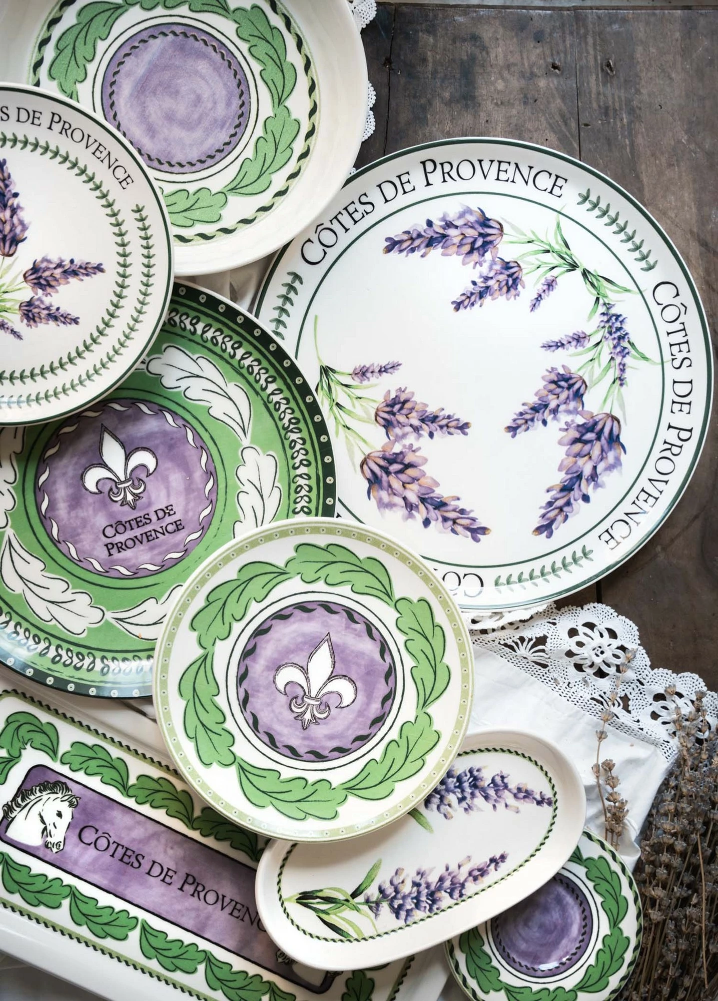 Set pjatash ëmbëlsirash qeramike (6 copë), Hermia, PRC0002