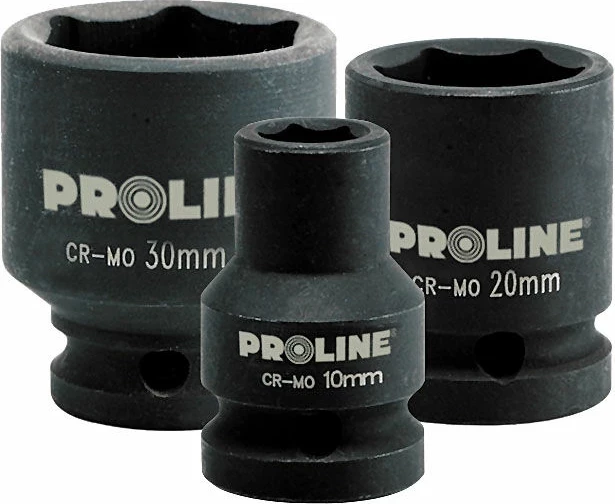 Nasadë udarnë gjashtëkëndore 1/2" Proline 18428, 28mm, CrMo, e zezë