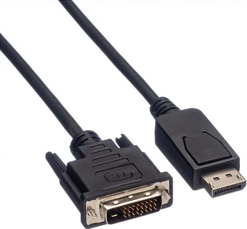 Kabllo DisplayPort në DVI-D VALUE DP-KABELDP-DVILSOH1M, 1m, e zezë