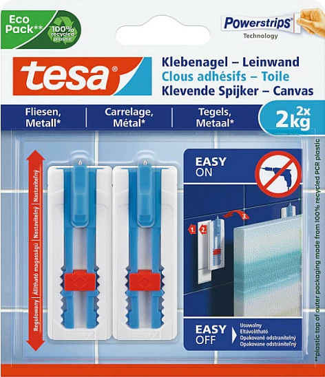 Gozhdë ngjitëse Tesa Klebenagel Leinwand, 2x 2kg, e rregullueshme