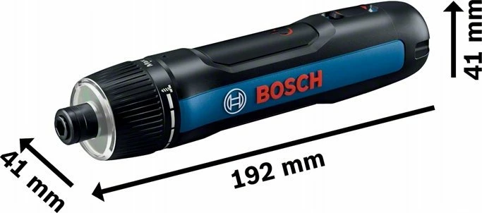 Kaçavidë pa kabllo Bosch GO 3.0 06019H2201, 3.6 V, 2 Ah, 5 Nm, USB-C, me 8 bita + kasë, e zezë/blu