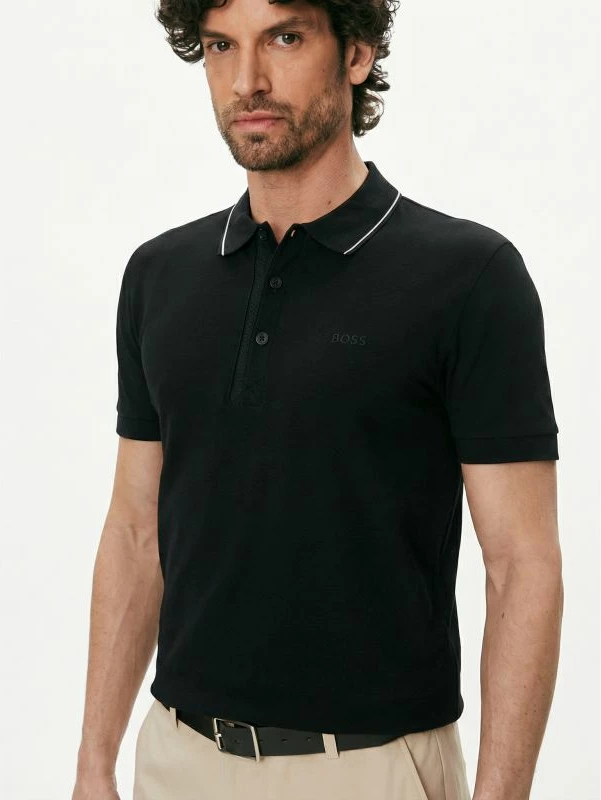 Maicë polo për meshkuj Boss, e zezë