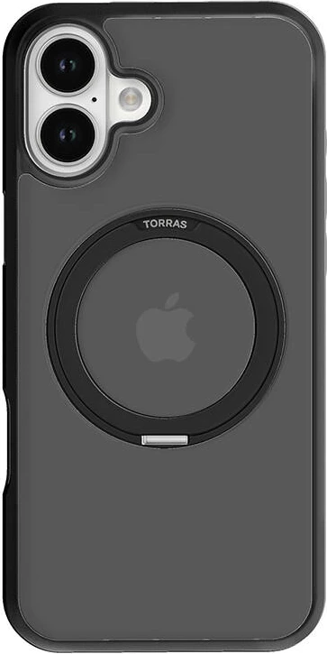 Mbështjellës Torras Ostand Pro për iPhone 16 Plus, i zi