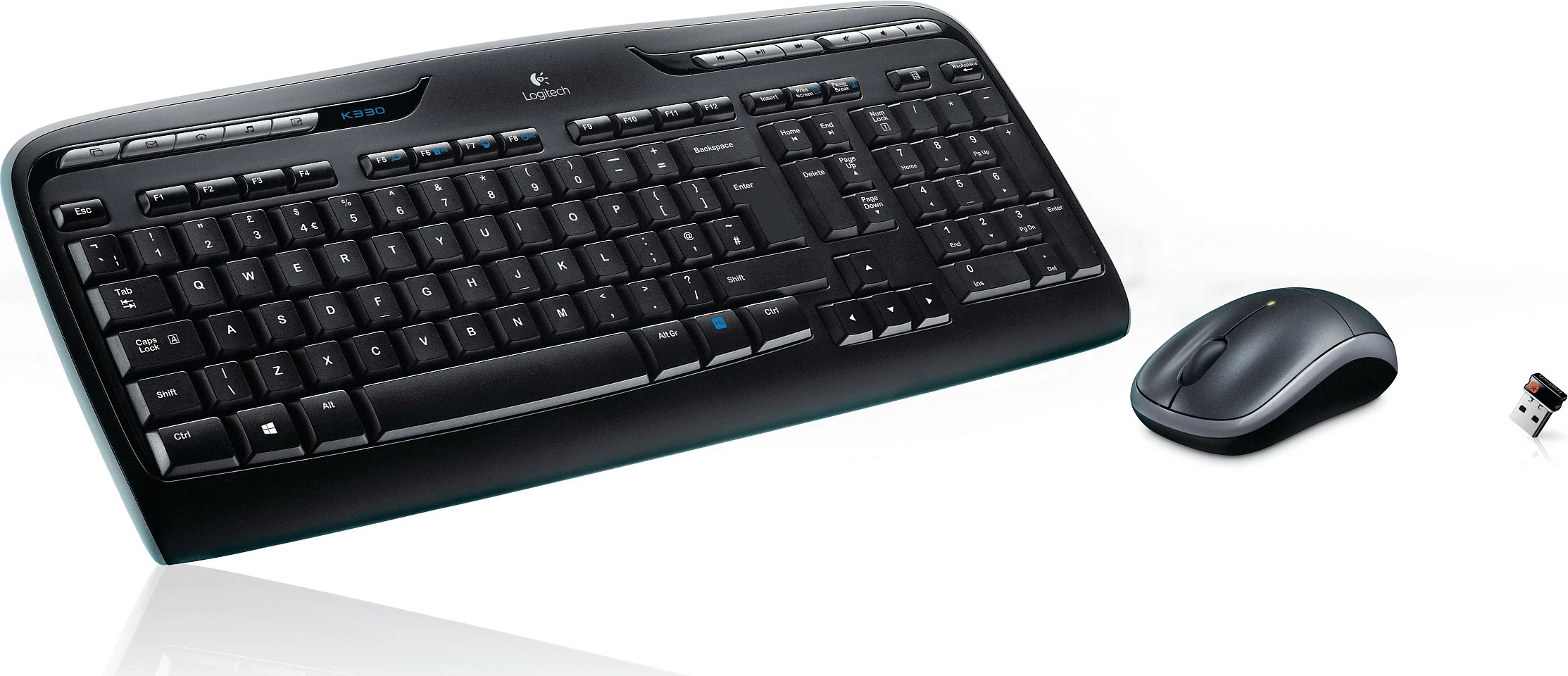 Komplet wireless Logitech MK330, QWERTY, USB, i zi