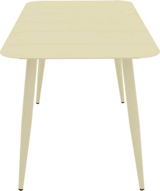 Tavolinë alumini Vista, ngjyrë bezhë, 150x80x72cm