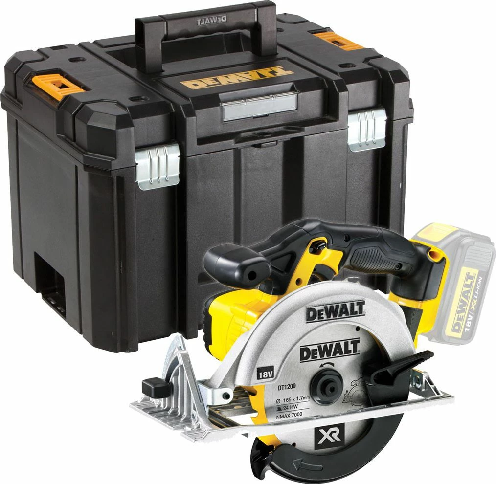 Sharrë rrethore DeWalt DCS391NT 18 V 165 mm, e verdhë/zezë, me valixhe, pa bateri/pa karikues