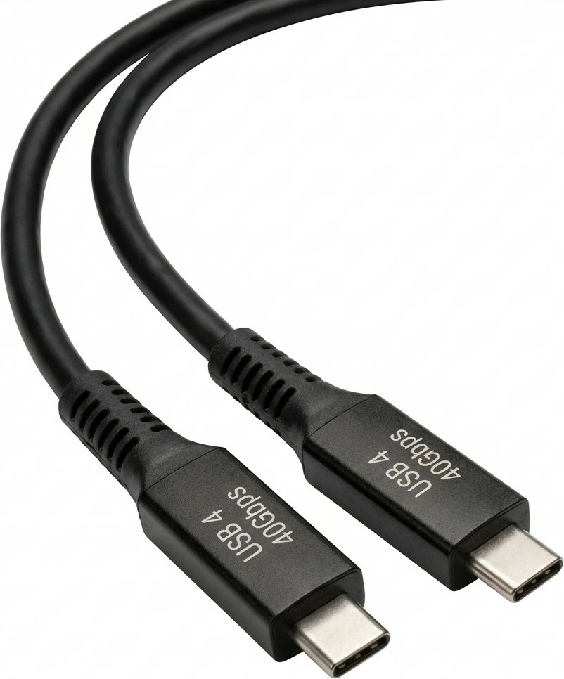 Kabllo USB-C Captiva USB4, 1.5m, 240W, 40Gbps, e zezë