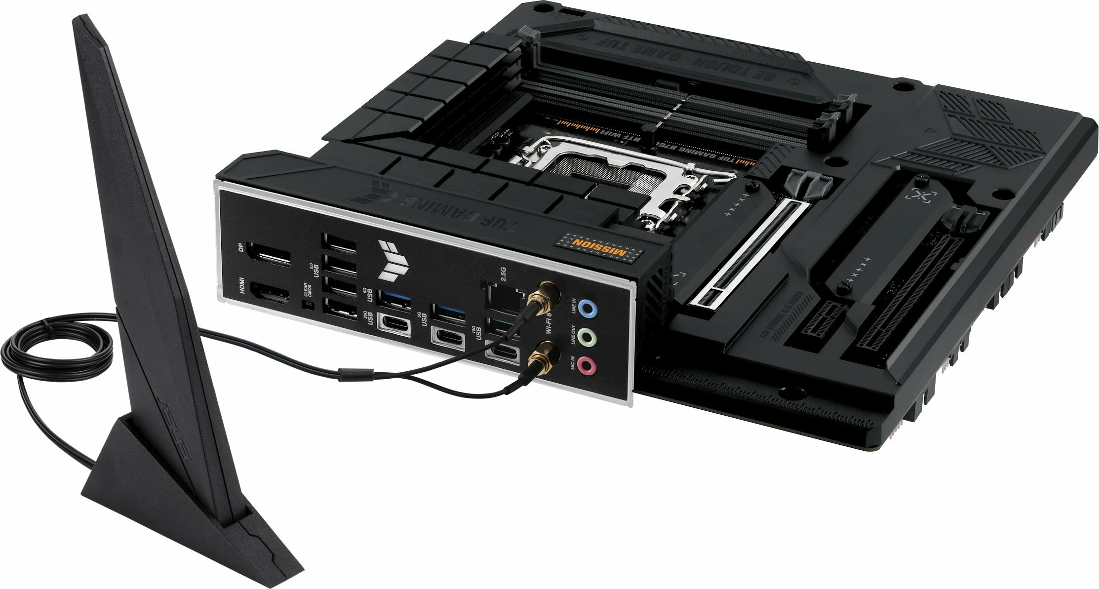 Pllakë amë Asus TUF GAMING B760M-BTF WIFI, Micro-ATX, WiFi 6, DDR5, e zezë