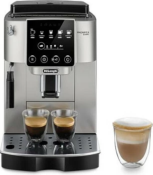 Aparat kafeje DeLonghi ECAM 220.30.SB, automatik, mulli i integrum, 15 bar, 1.8L, i zi/argjendtë