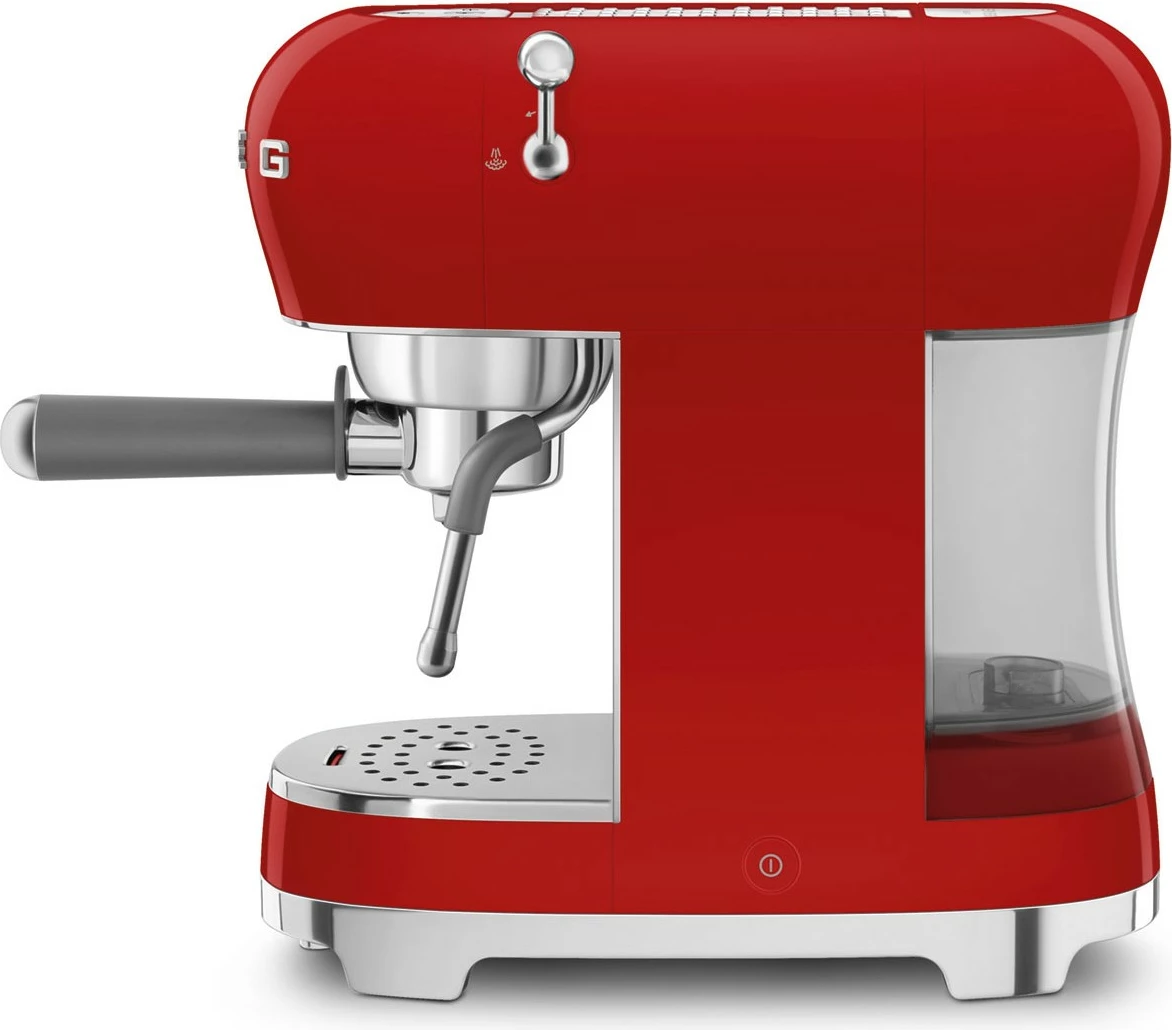 Aparat ekspresi SMEG ECF02RDEU, 1.1L, 15 bar, i kuq