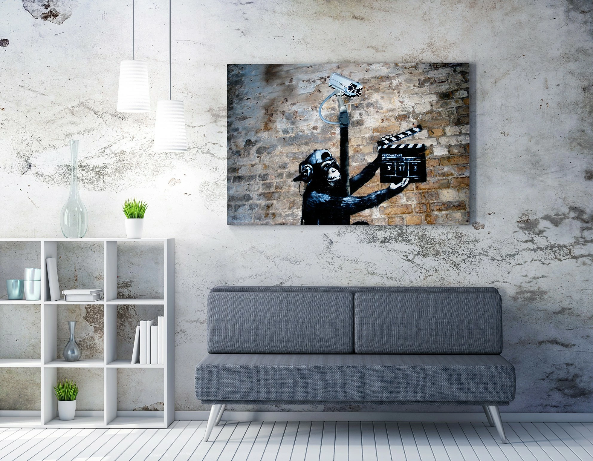 Pikturë dekorative në kanavacë, Banksy, shumëngjyrëshe, WY43, 50x70cm