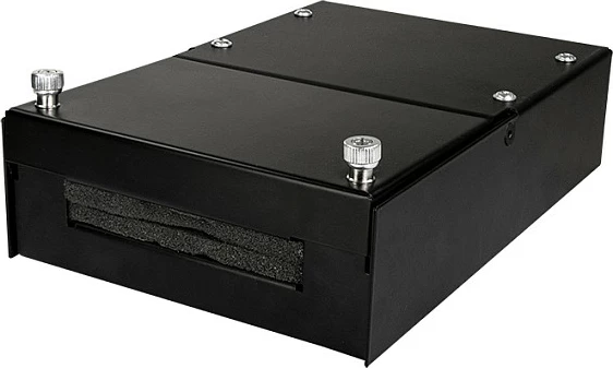 Kuti konsolidimi LogiLink për 4 Keystone Jack, metal, e zezë