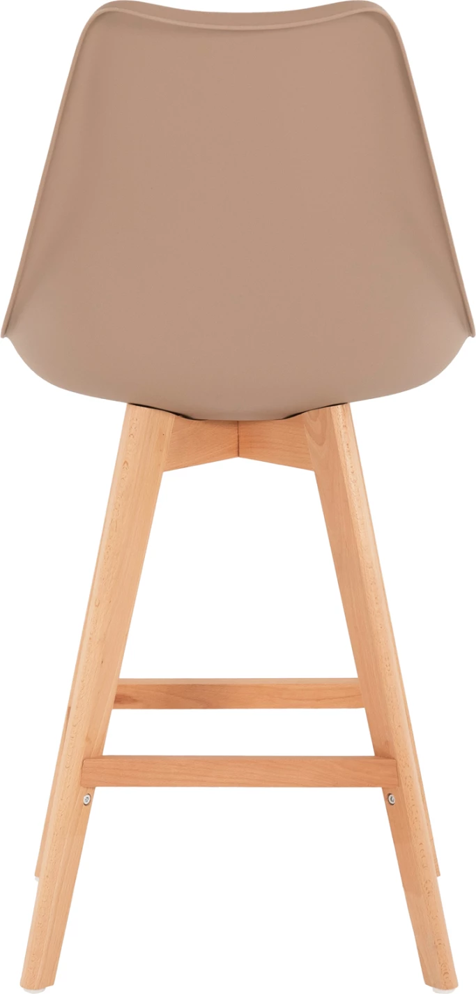 Karrige për bar VEGAS FH8000.55, lartësi mesatare, polipropilenë ngjyrë kapuçino, dru ahu natyral, 47x58x103H cm., set prej 4 copë