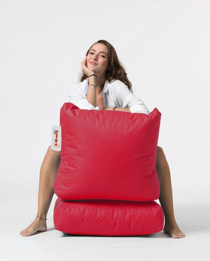 Qese për ulje në kopsht, ngjyrë e kuqe, Atelier del Sofa, shtrat pouf