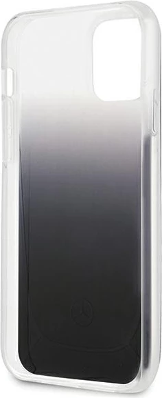 Mbështjellës Mercedes Transparent Line për iPhone 12 mini 5.4", hardcase TPU/PC, i zi