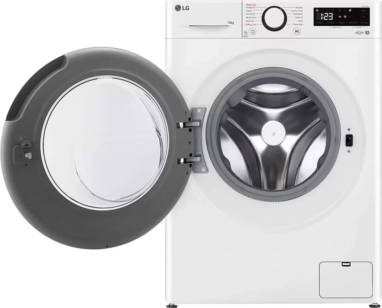 Lavatrice LG F4WR510SBW 10 kg 1400 rpm larje me avull klasa A e bardhë