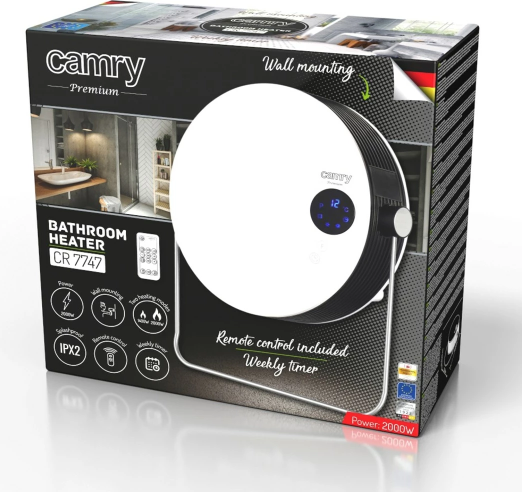 Radiator banjoje Adler CAMRY CR 7747, 2000 W, i bardhë