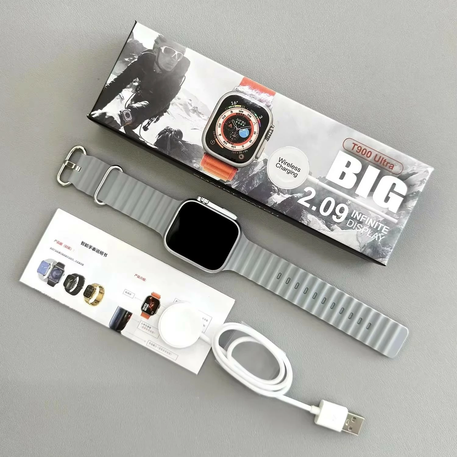 Orë Inteligjente me Ekran 2.09” dhe Funksione Fitness – T900 Ultra BIG